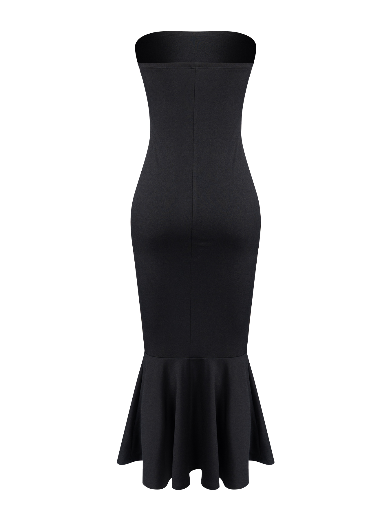 Woman's Black & White Cape Overlay Mermaid Maxi Dress