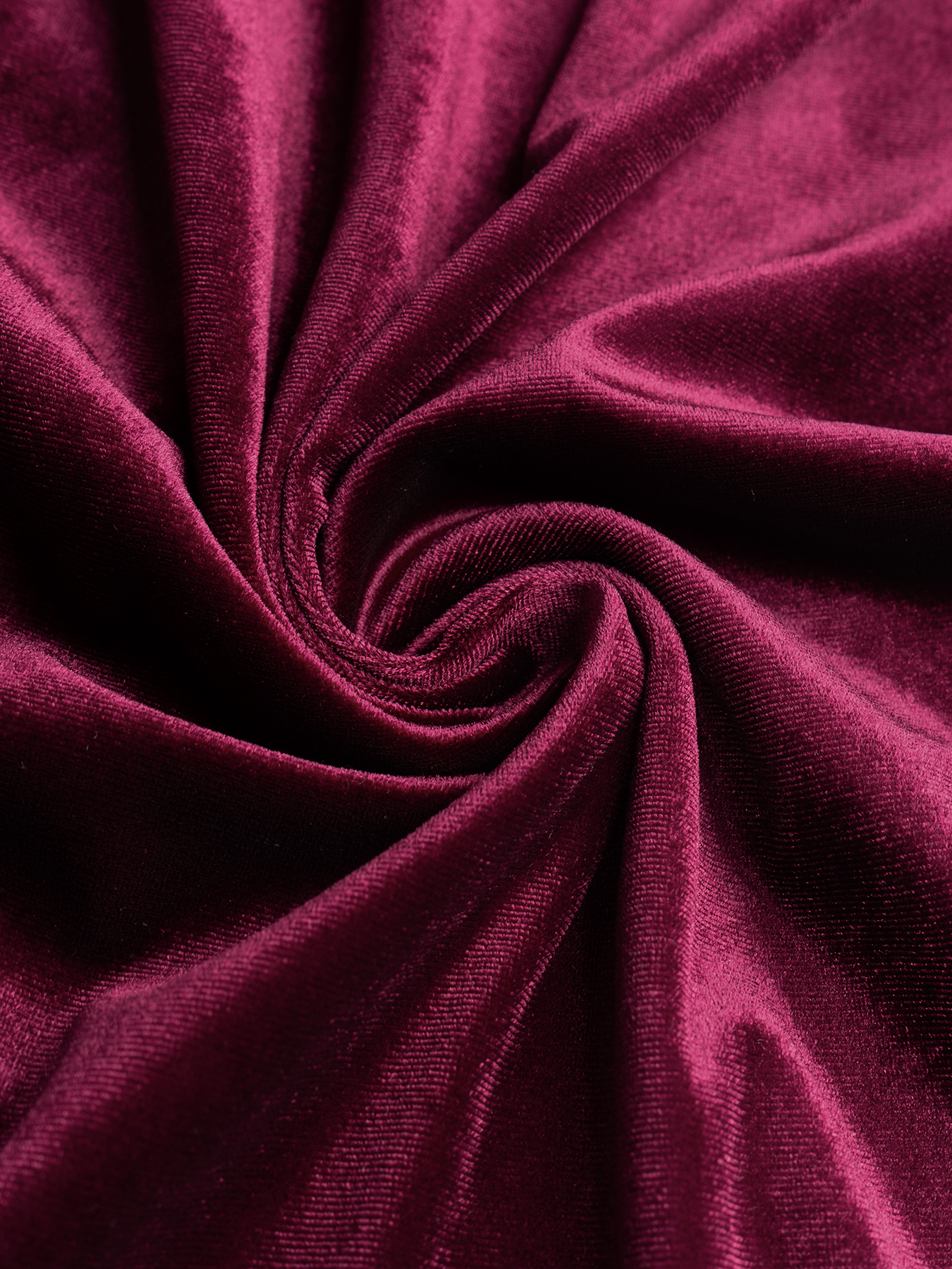 Woman's Burgundy Velvet Double-Breasted Blazer and Pencil Skirt Set