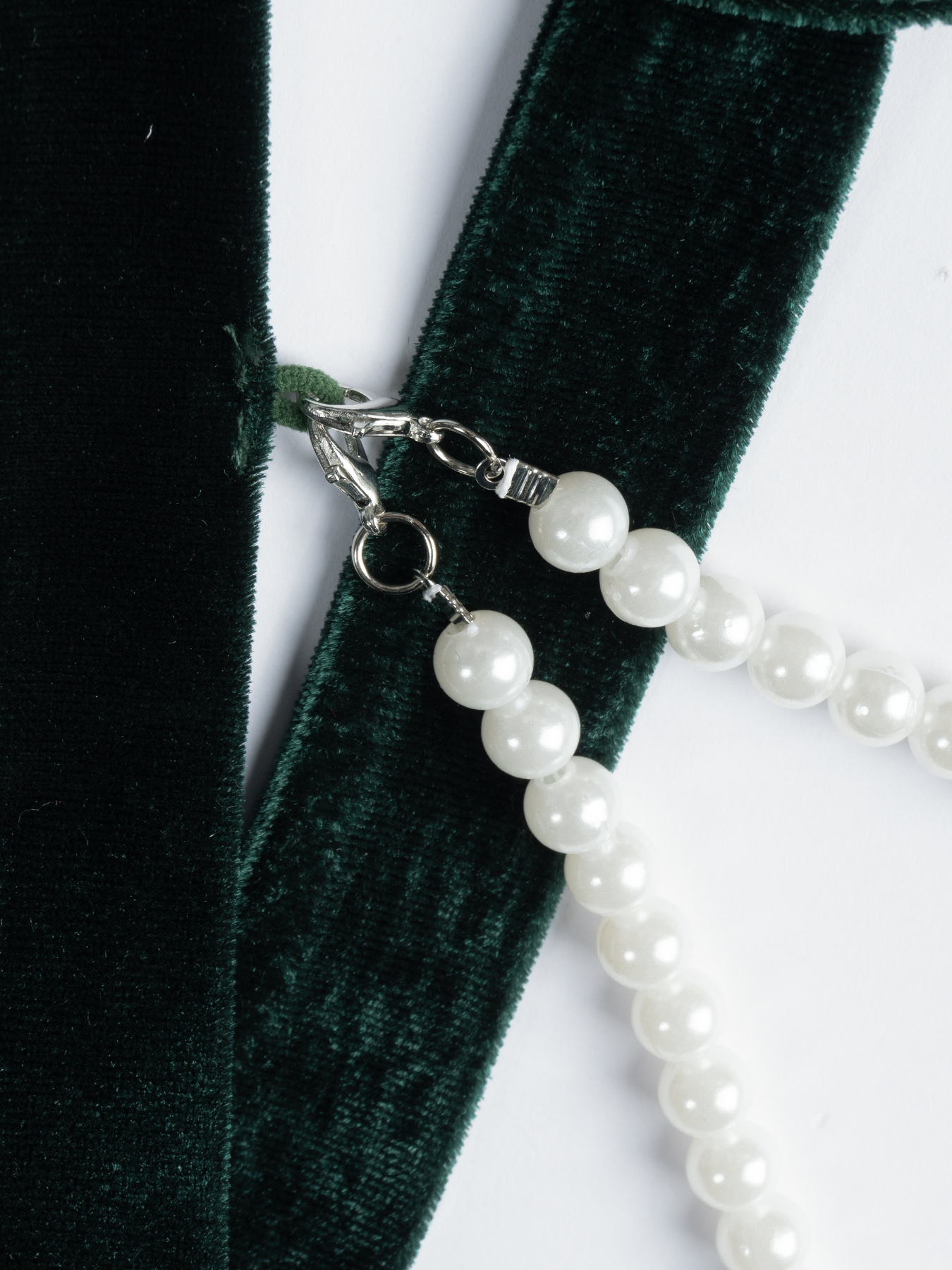 Dark Green Velvet Halter dress, pearl chain slim cut dress, dinner party sexy fishtail dress