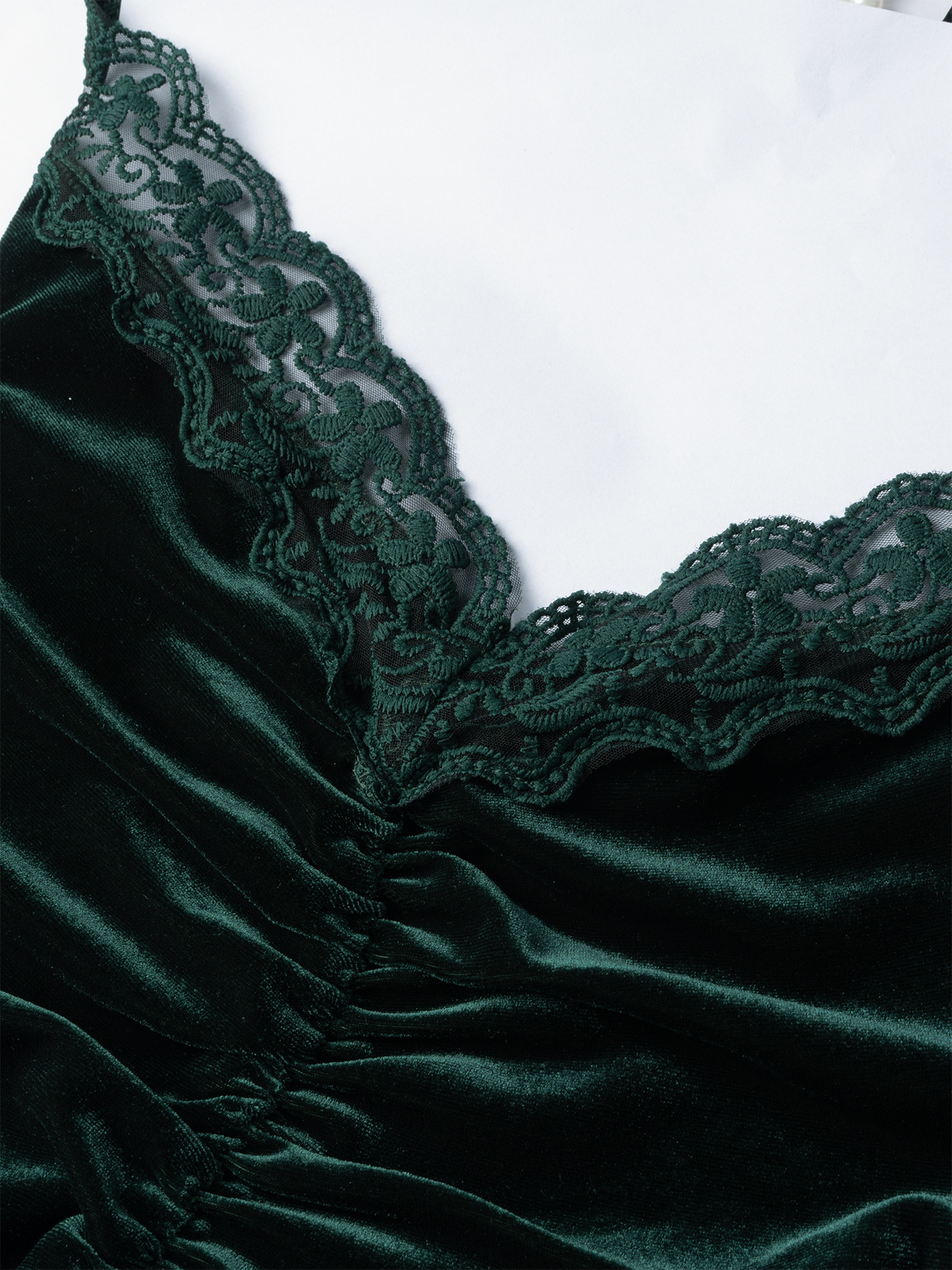 Dark Green Velvet Halter dress, pearl chain slim cut dress, dinner party sexy fishtail dress