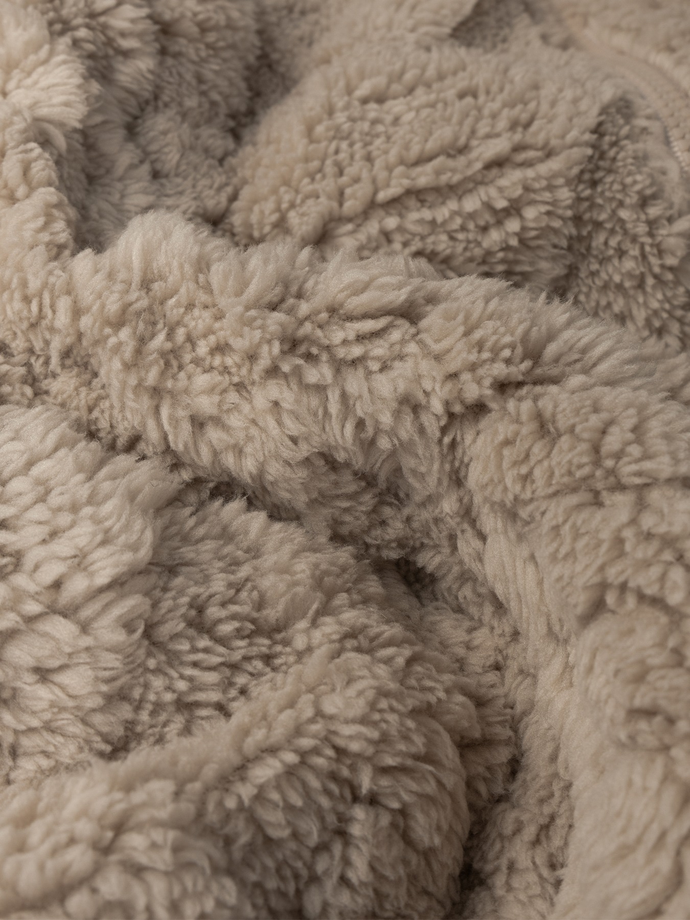 Khaki hooded fleece jacket for women Printed loose medium-length coat