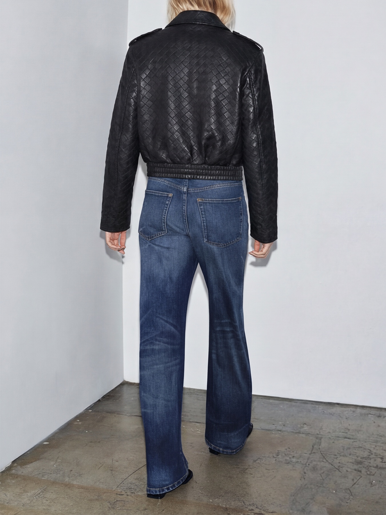 2026 Spring/Summer New Style Fashion Casual Quilted Pattern Zipper Short Leather Jacket