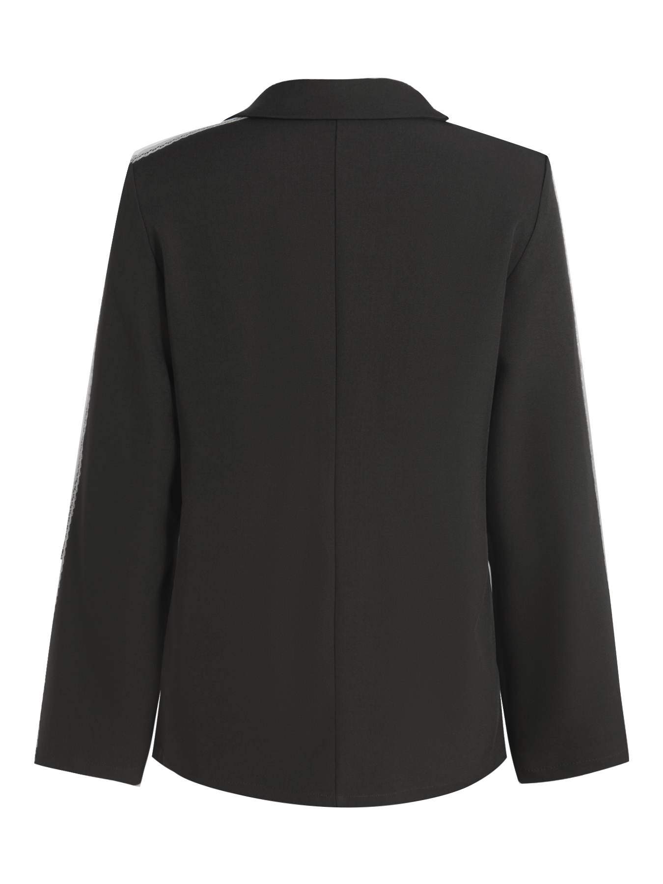 Blazer with Contrast Striped Sleeve Detail