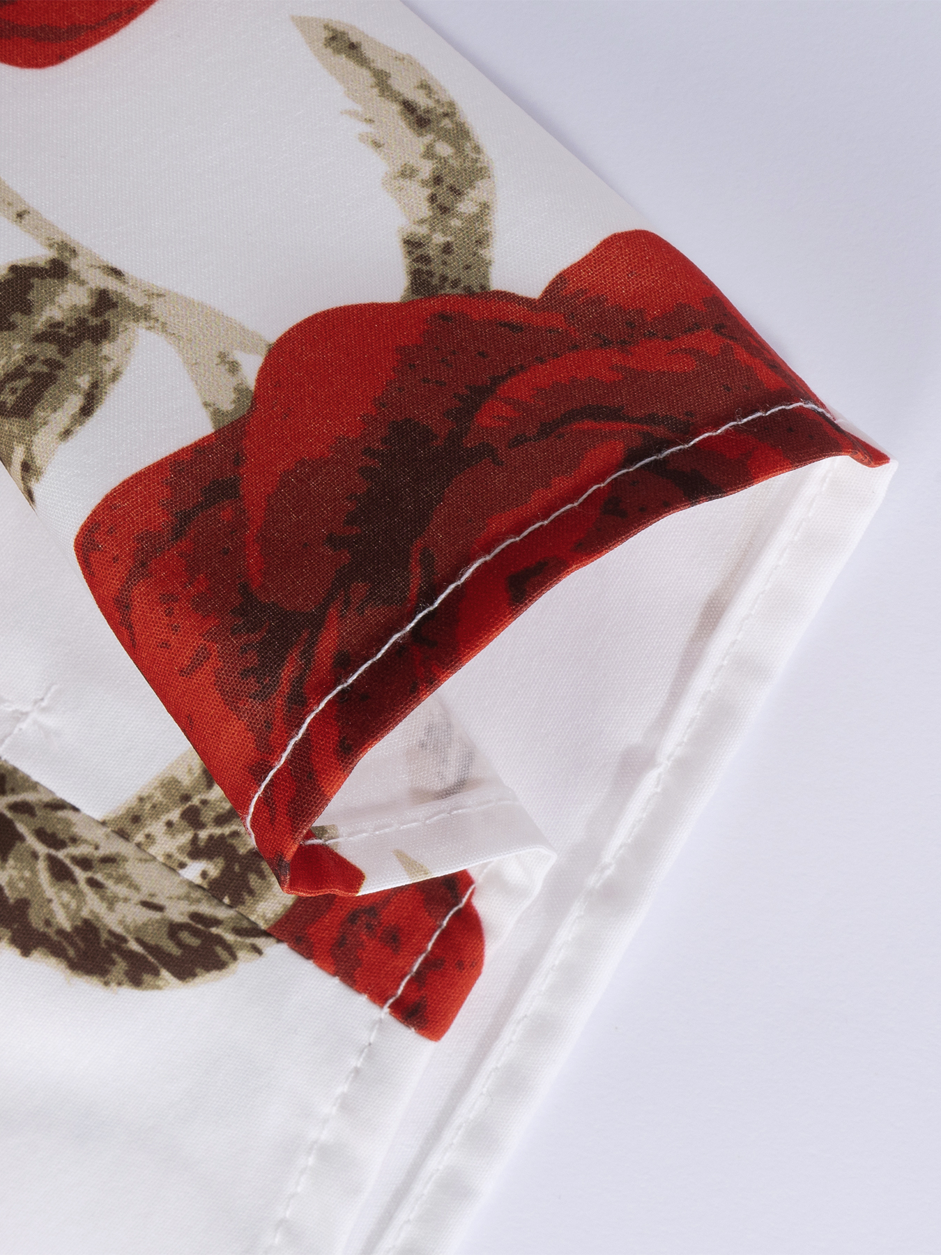 Women's Off-Shoulder Rose Print Long Sleeve Crop Top