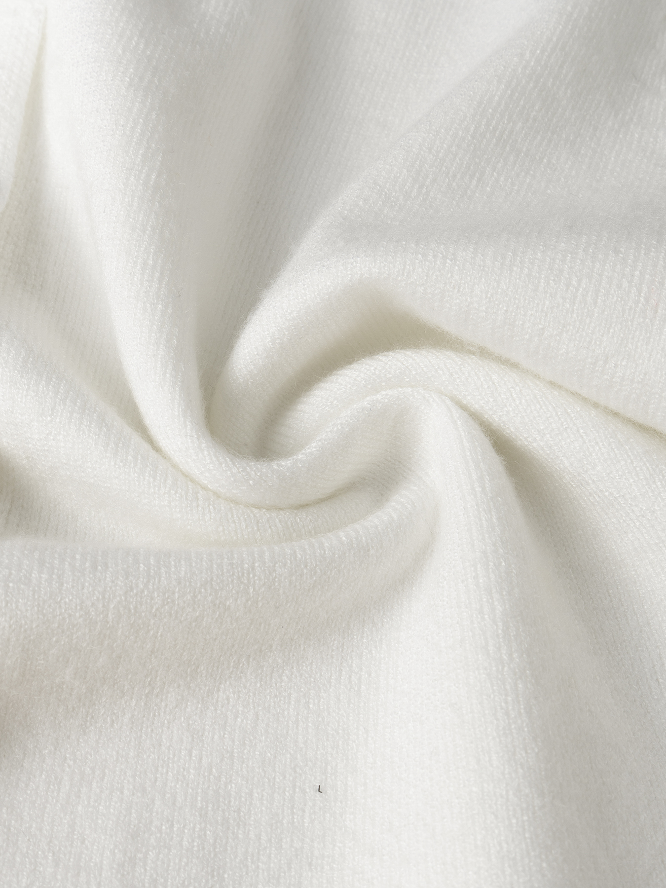 Women's White Knitted Cardigan with Gold Buttons, Ruffled Hem & Cuffs