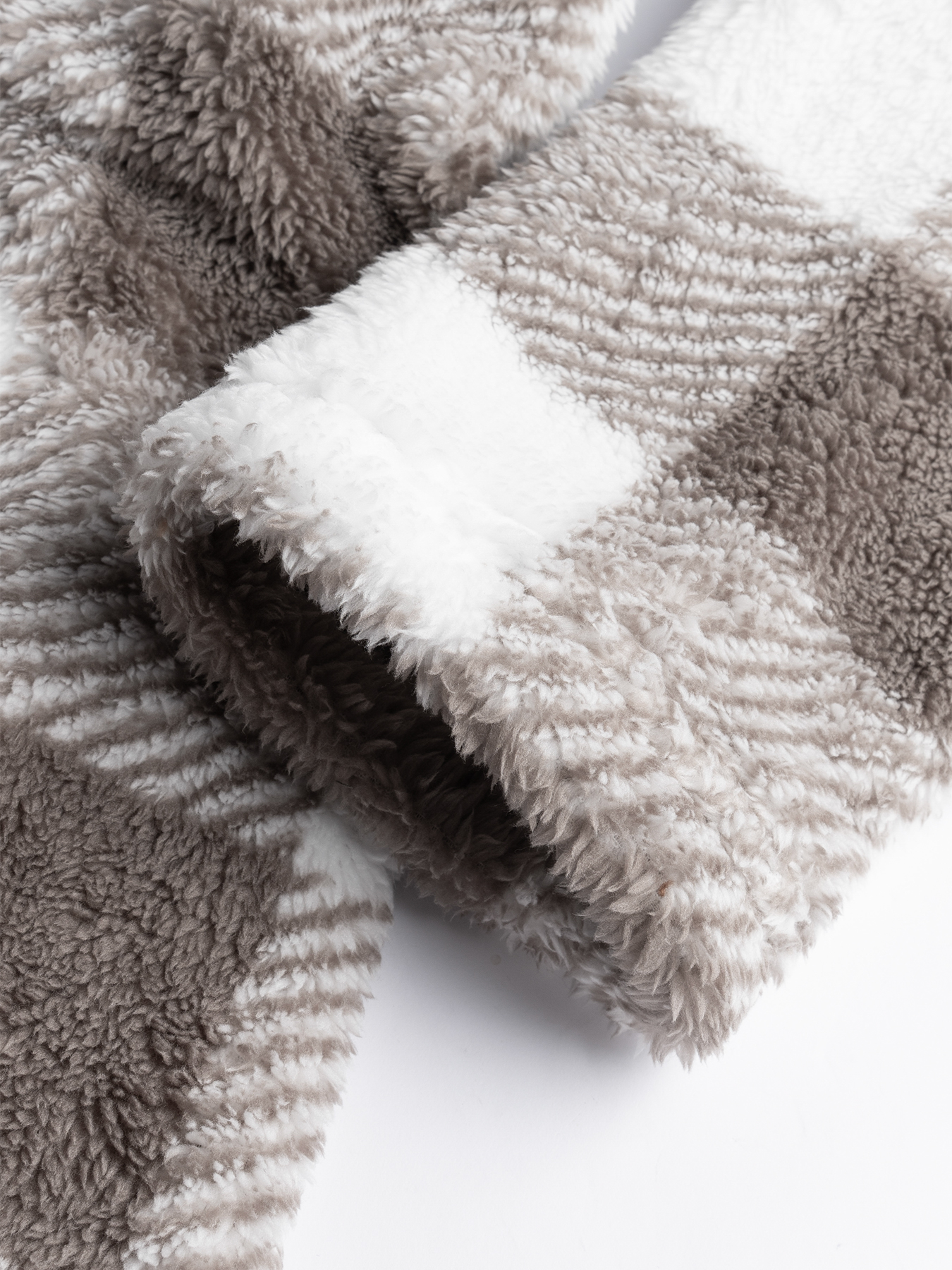 Women's Versatile Plaid Fuzzy Longline Coat  