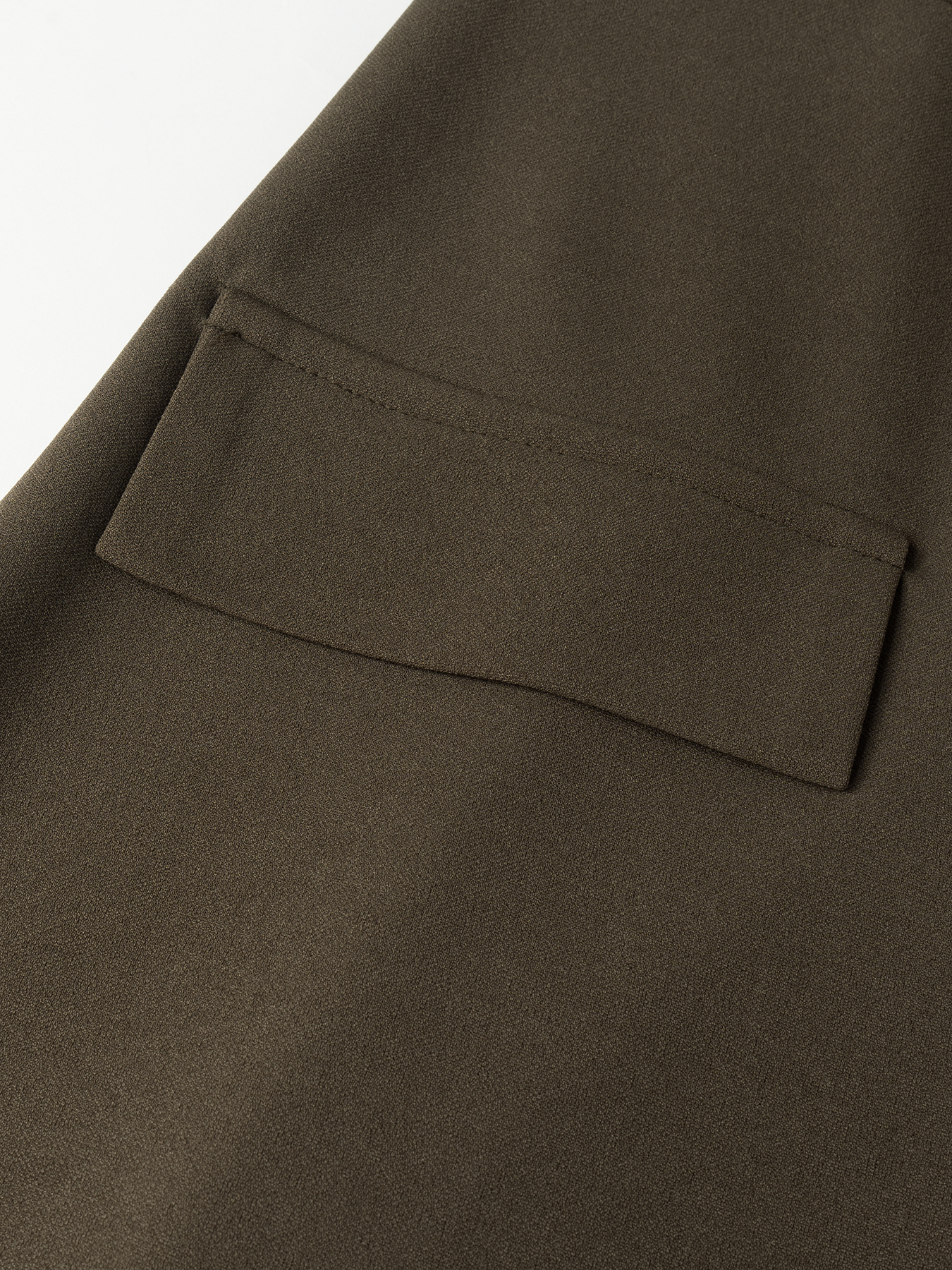 Women's Olive Green Mock Neck Long Sleeve Bodycon Mini Dress with Pockets