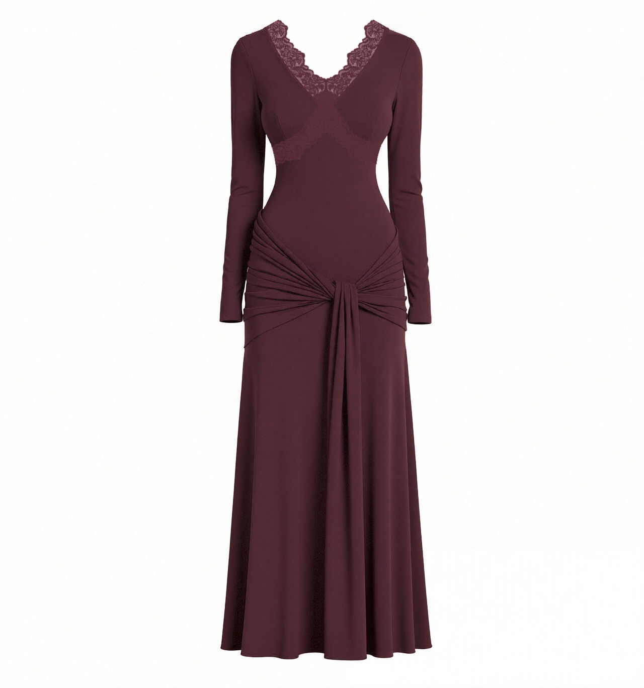 2026 Spring Summer Sexy Party-style Strappy Maxi Dress with Fashion V-neck & Lace Splicing