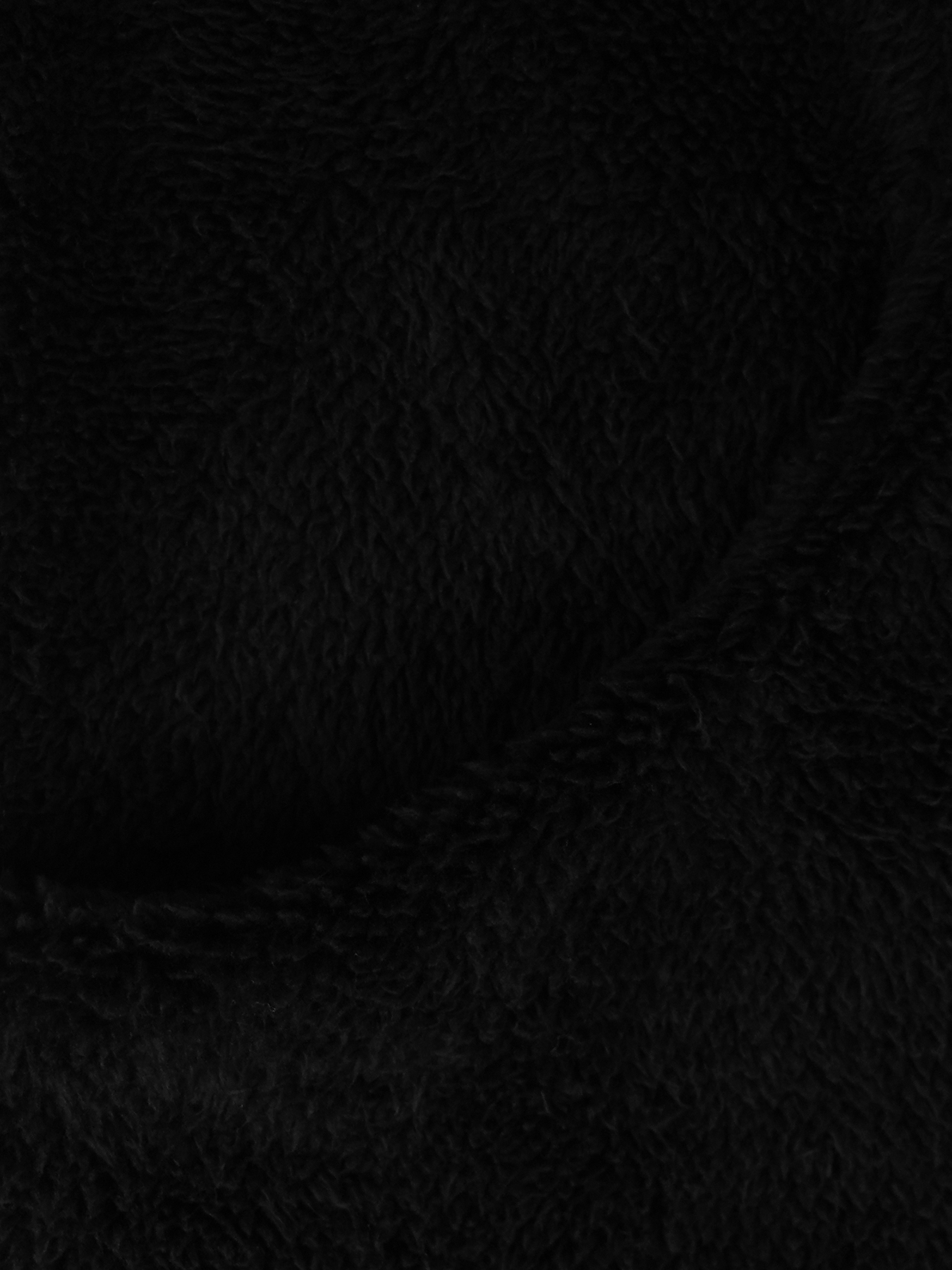 Women's Black Fuzzy Hooded Open-Front Long Coat