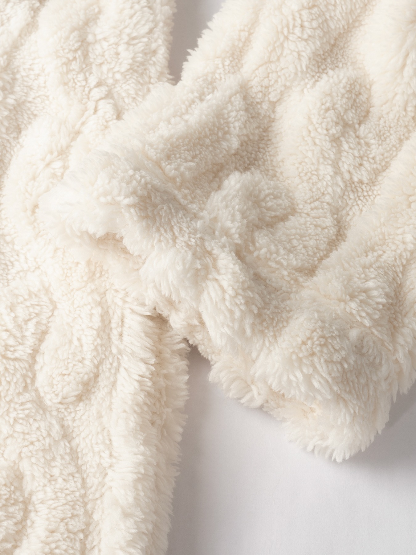 Beige-white suit with fur collar Female double-breasted waist-length coat