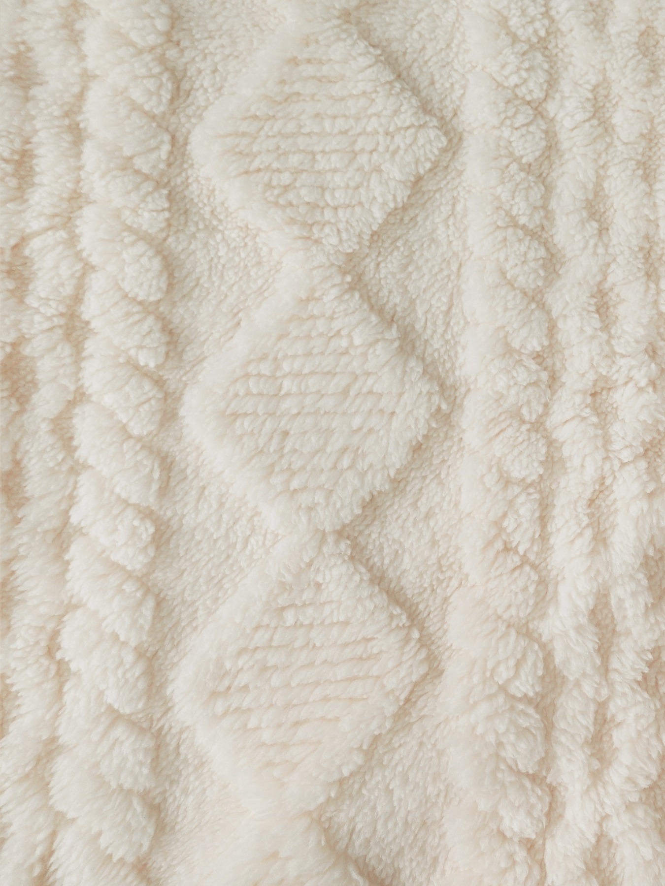 Beige-white hooded lambskin jacket Women‘s zippered loose thermal jacket Fall-winter casual fleece cardigan