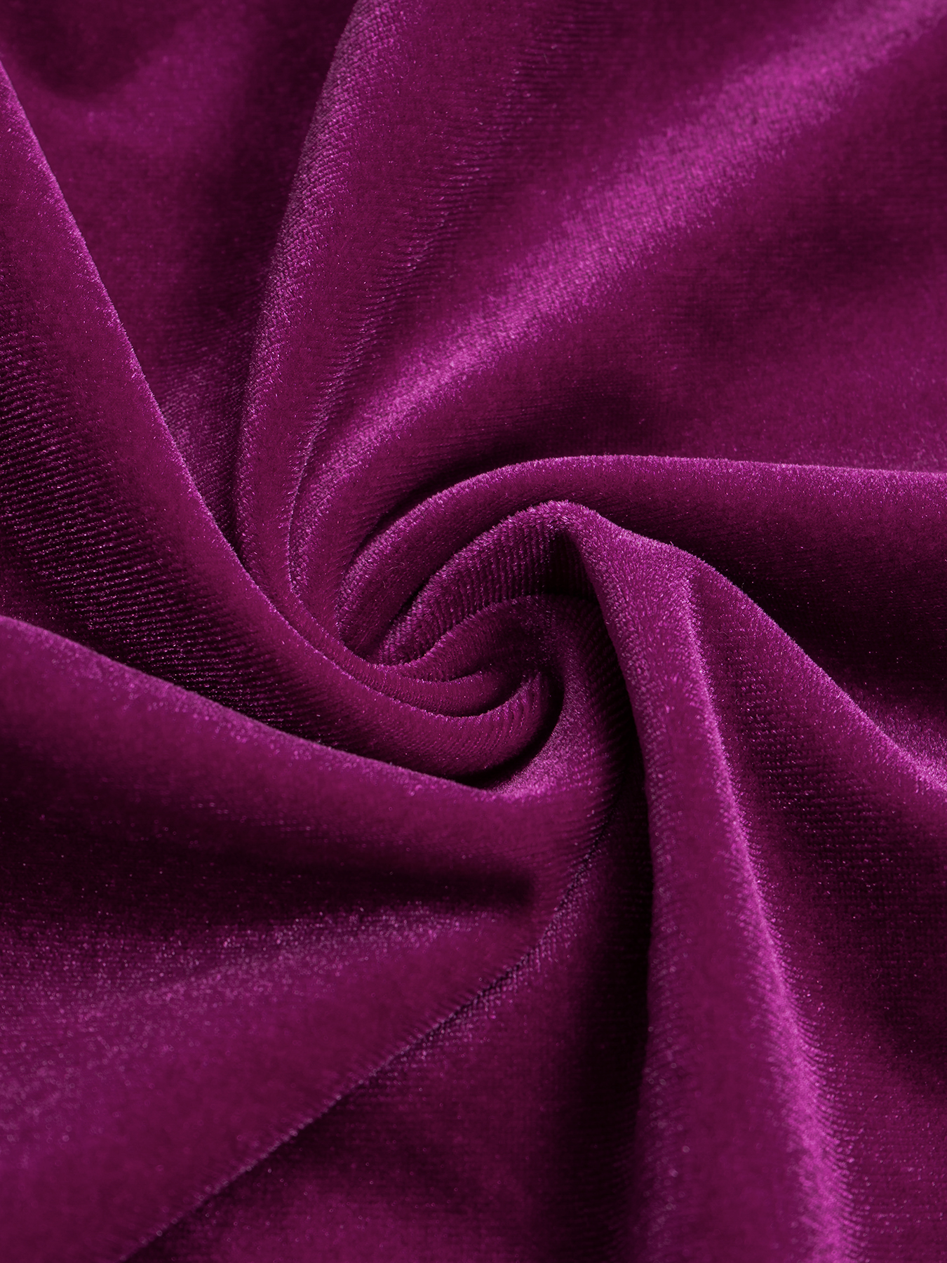 Woman's Velvet Deep V Long Sleeve Ruched Mini Dress