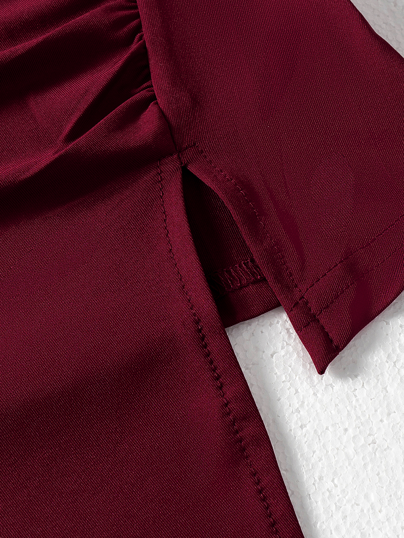 Women's Burgundy Asymmetric Cutout Sleeveless Top