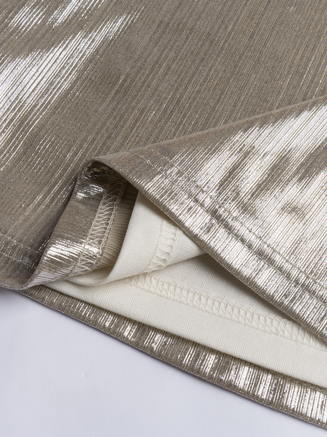 Woman's Metallic Deep V Cowl Neck Halter Mini Dress