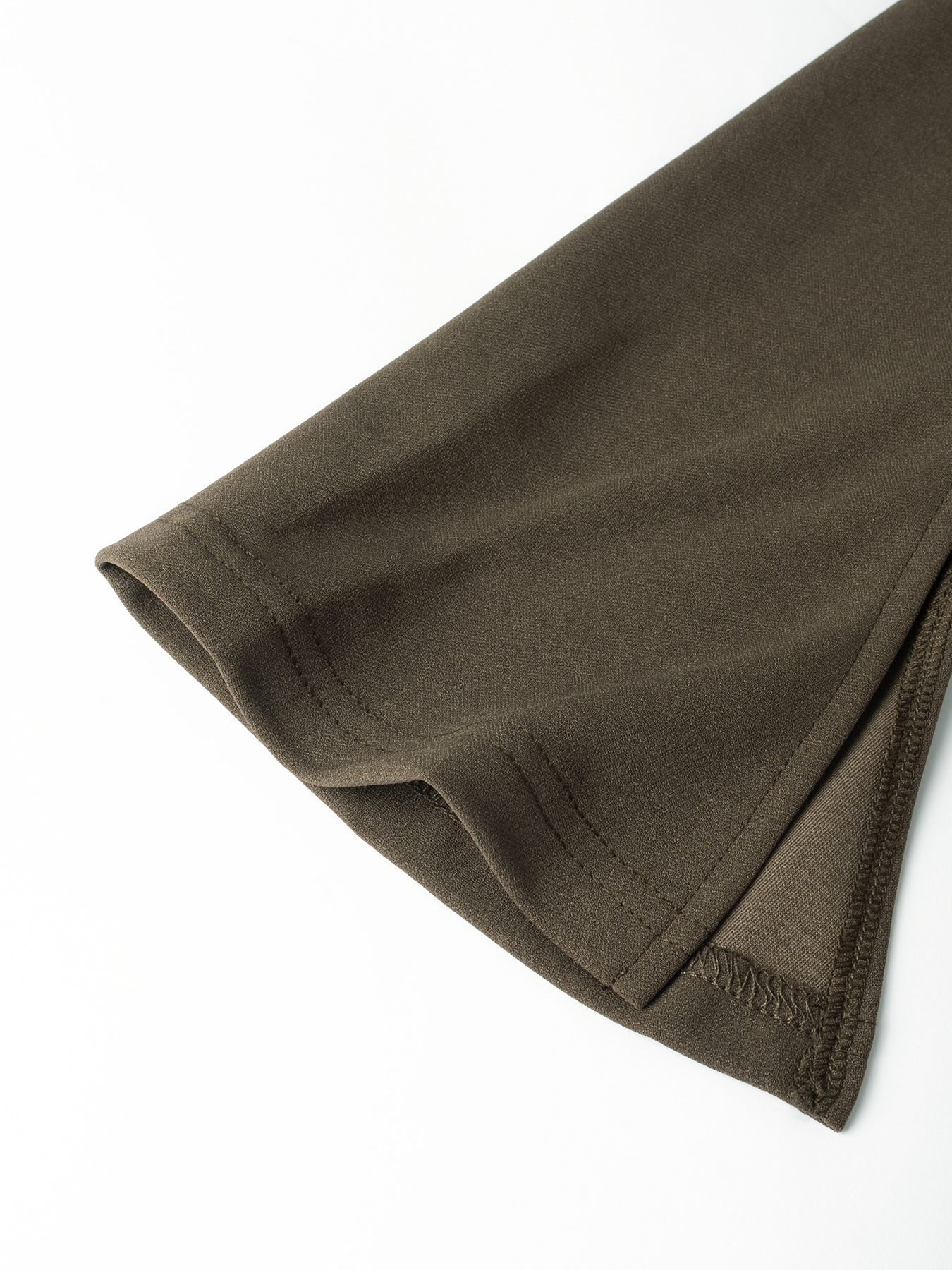 Women's Olive Green Mock Neck Long Sleeve Bodycon Mini Dress with Pockets