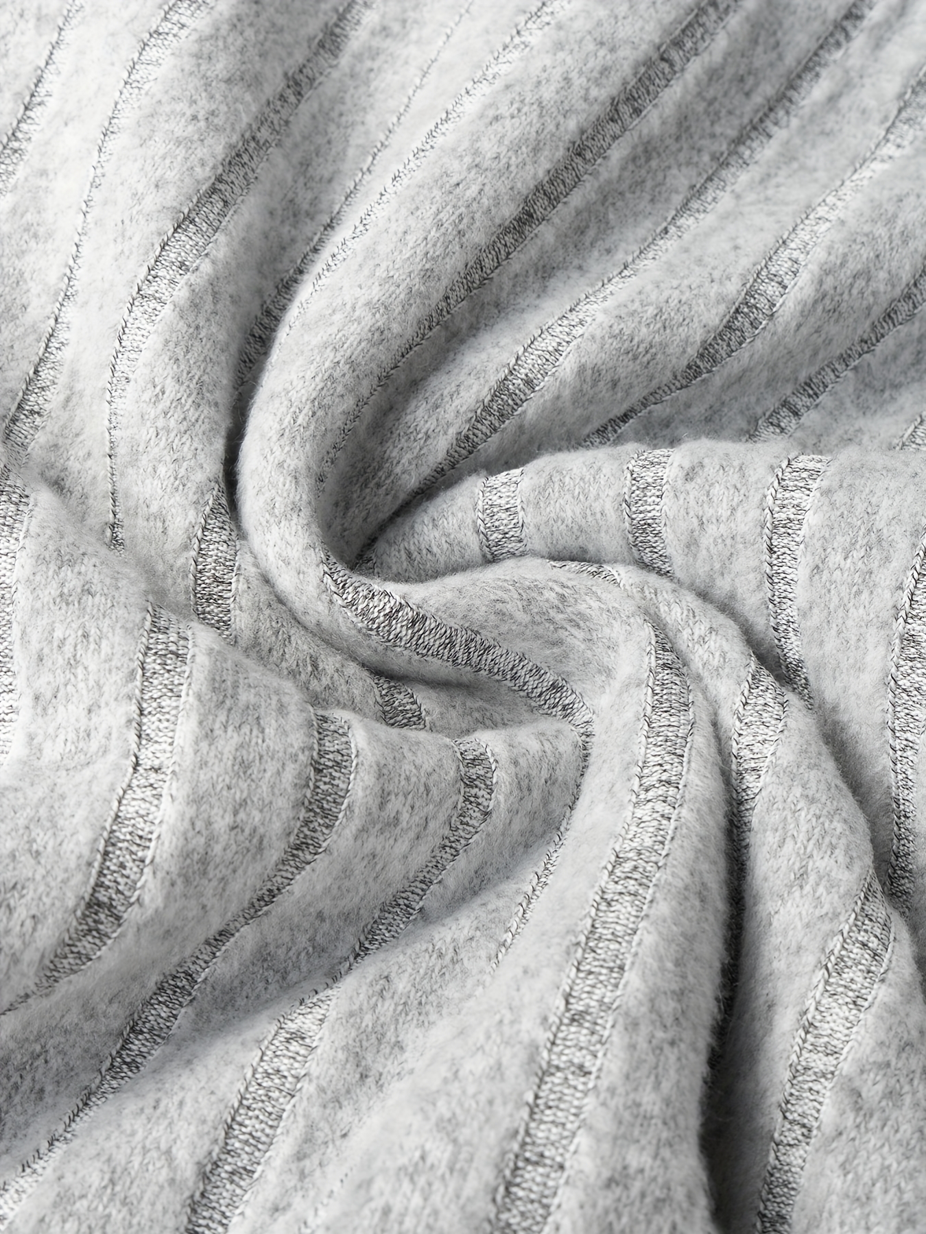 Woman's Gray Collared Wrap V-Neck Long Sleeve Ribbed Bodycon Mini Dress