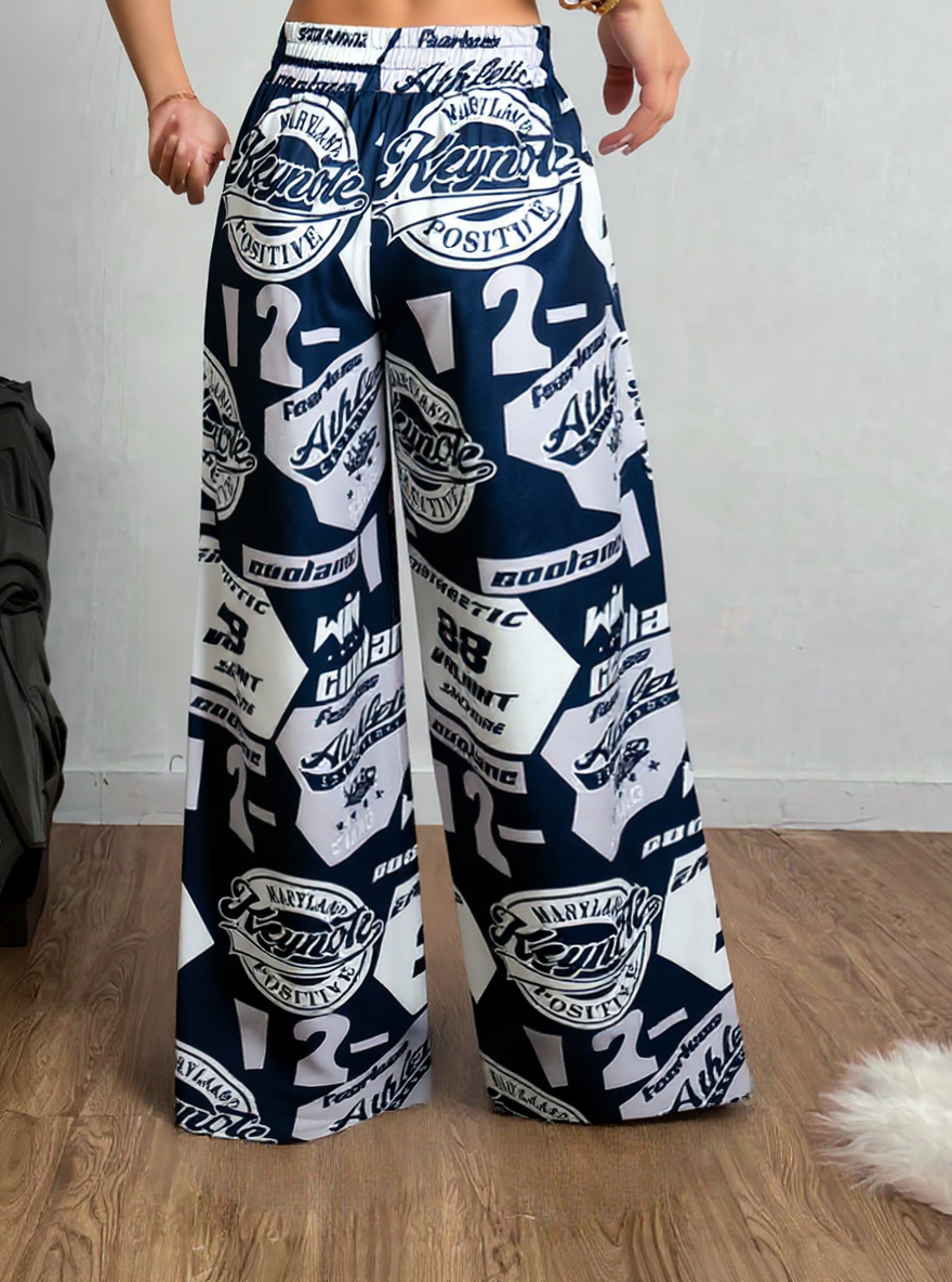 Y2K Digital Print Joggers - Adjustable Drawstring Cargo Sweatpants for Streetwear-Aetheryn