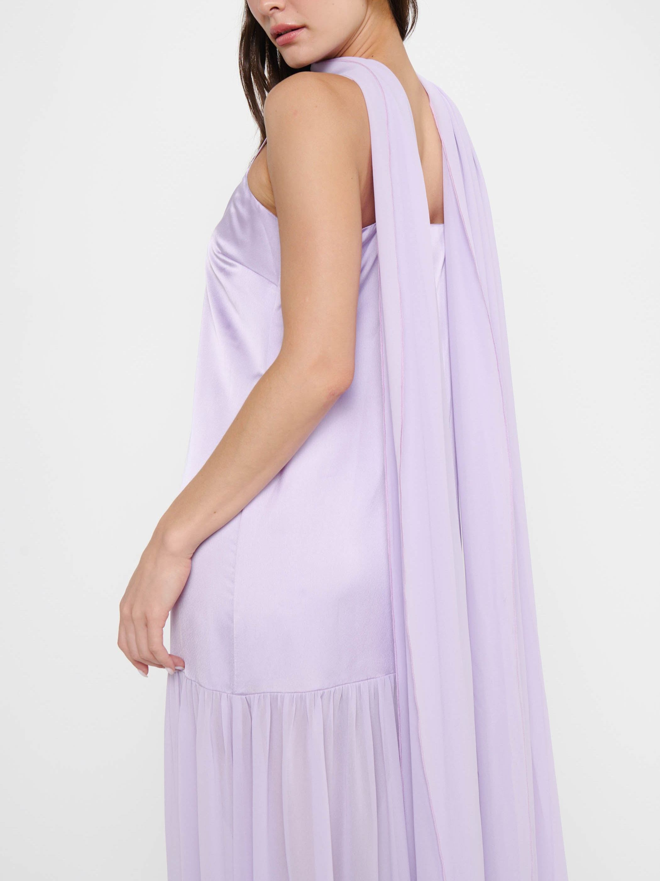 Dalia Maxi Dress ~ Lavender Luxe Satin