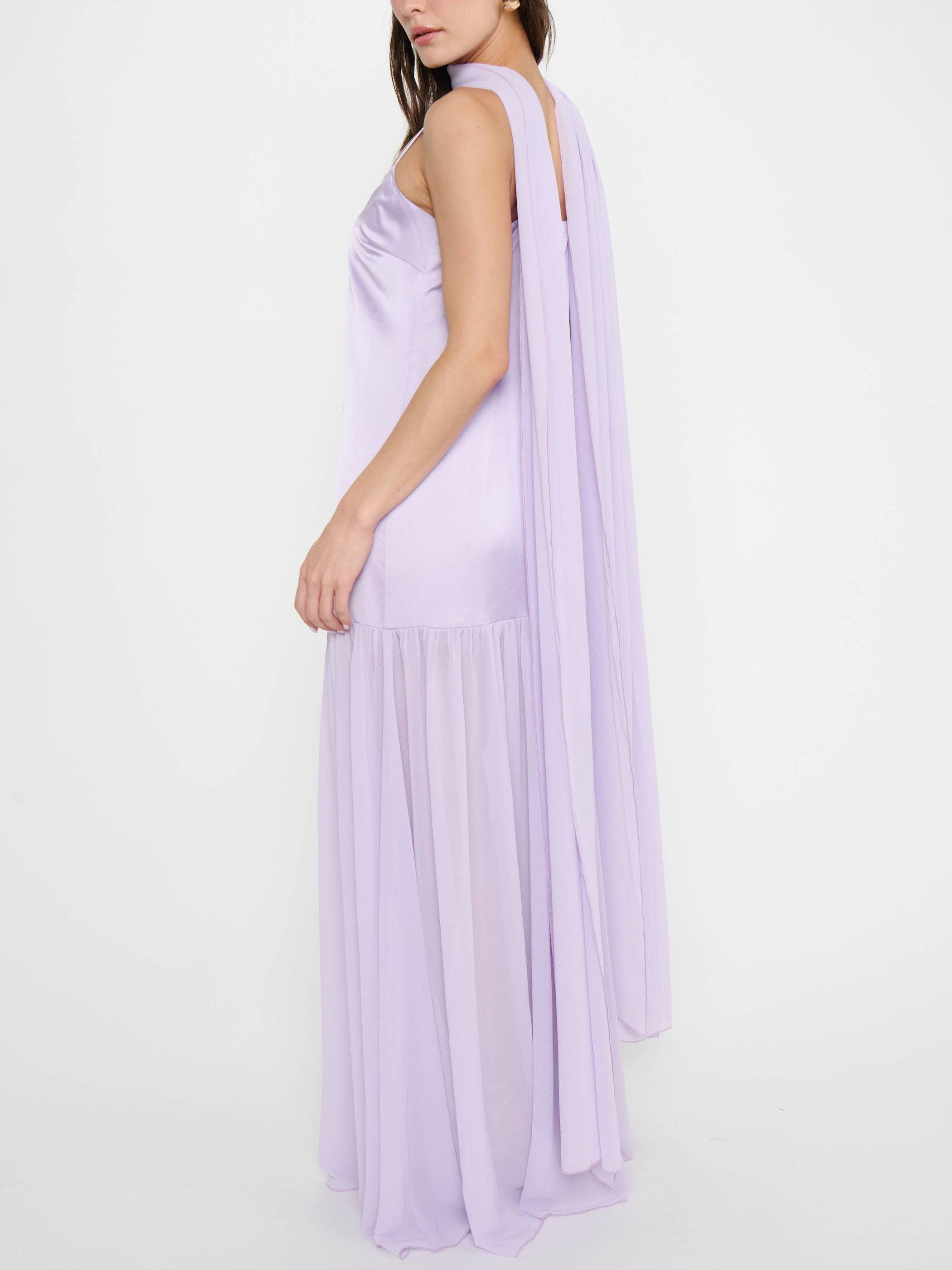 Dalia Maxi Dress ~ Lavender Luxe Satin