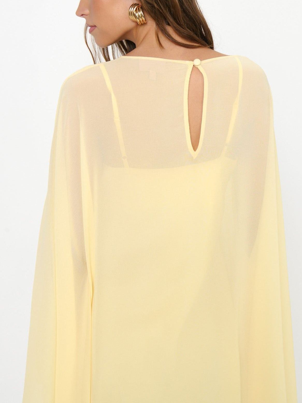 Olsen Maxi Dress ~ Pale Yellow Chiffon