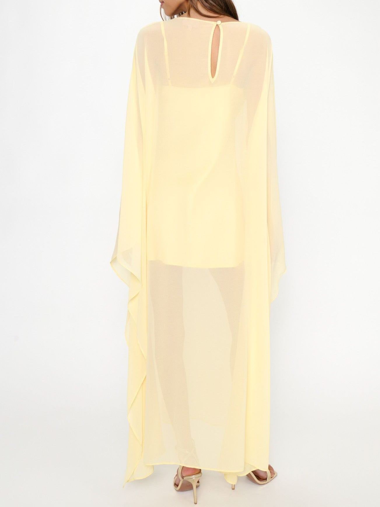 Olsen Maxi Dress ~ Pale Yellow Chiffon