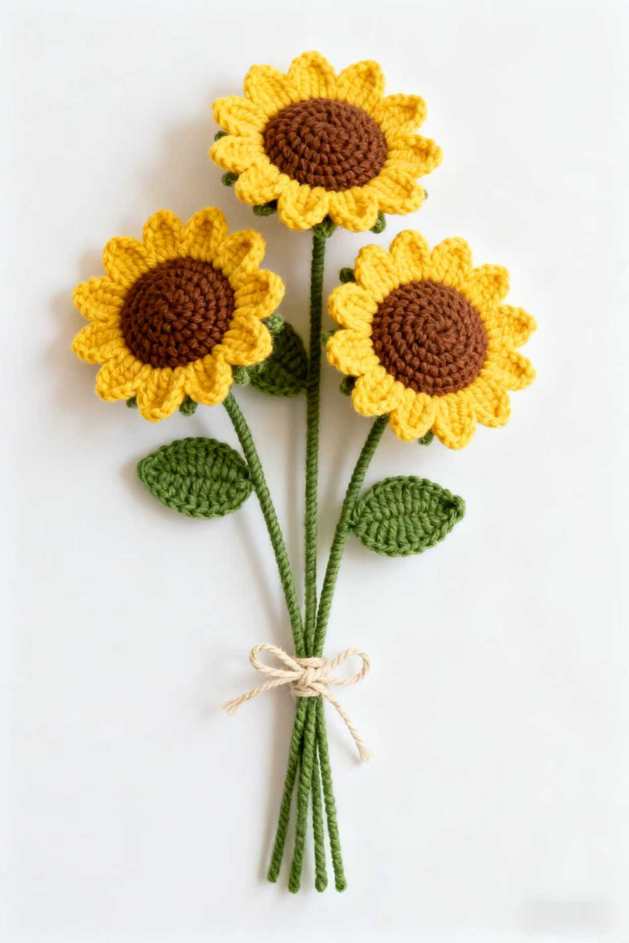 Gestrickter Blumenstrauß