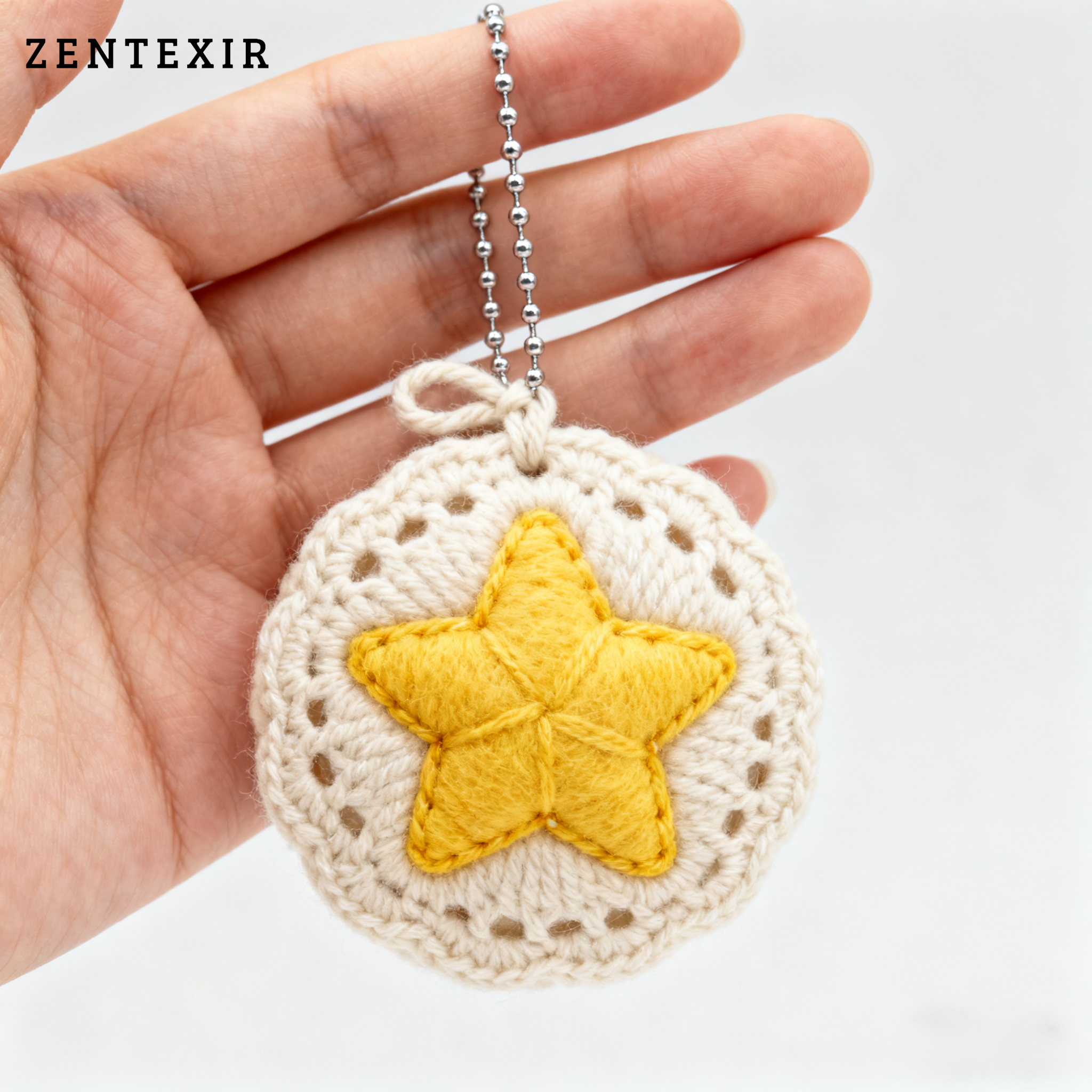 DIY handgewebter gehäkelter Sternanhänger