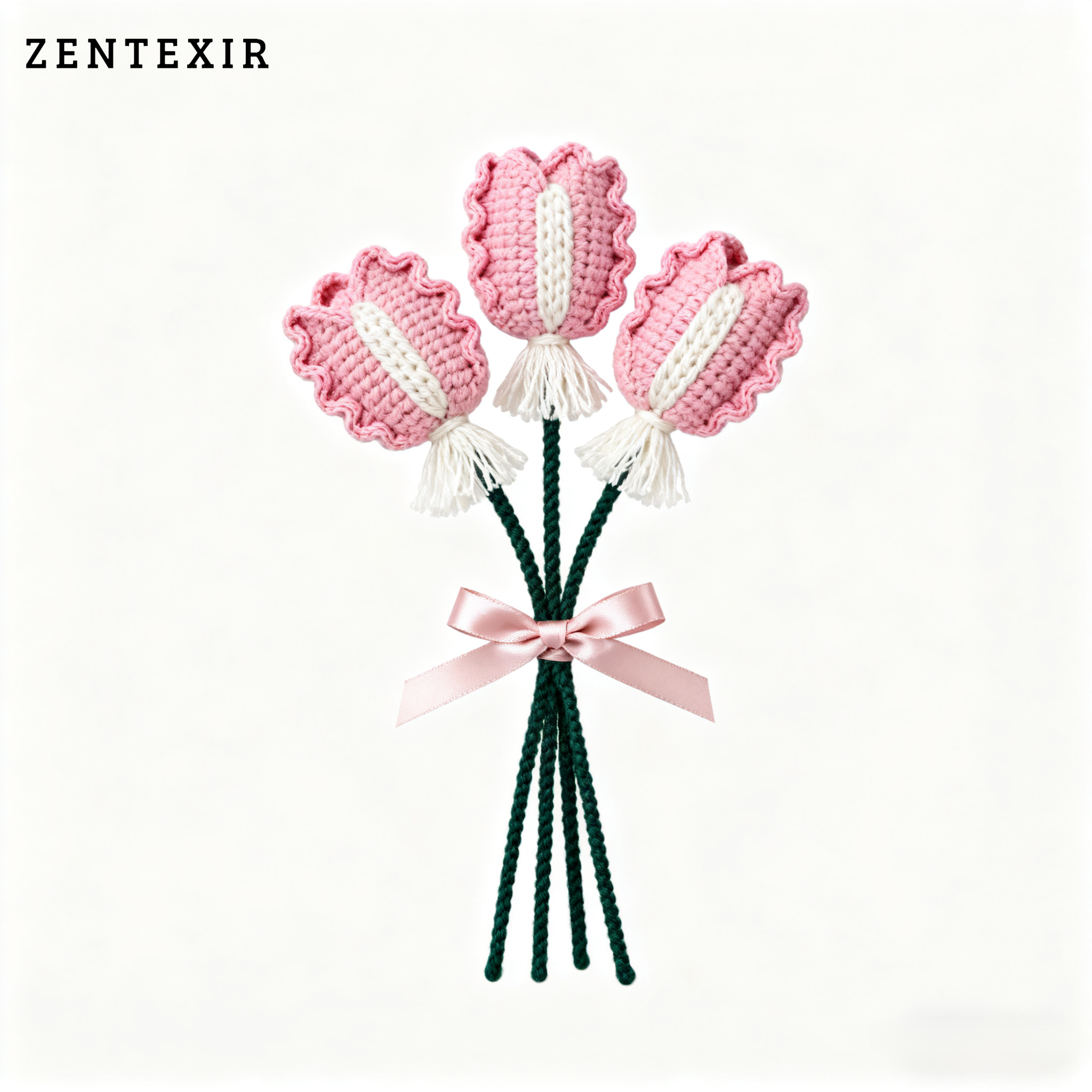 Handgestrickte Tulpen