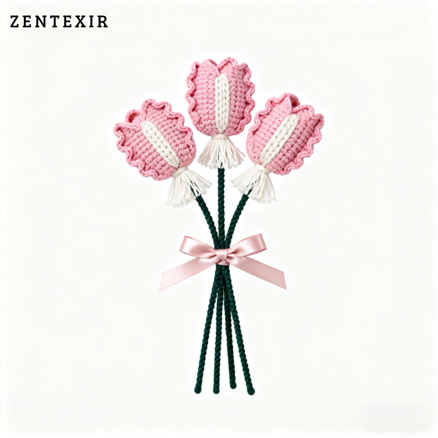 Handgestrickte Tulpen