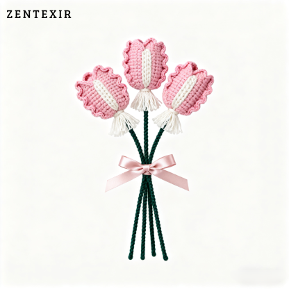 Handgestrickte Tulpen