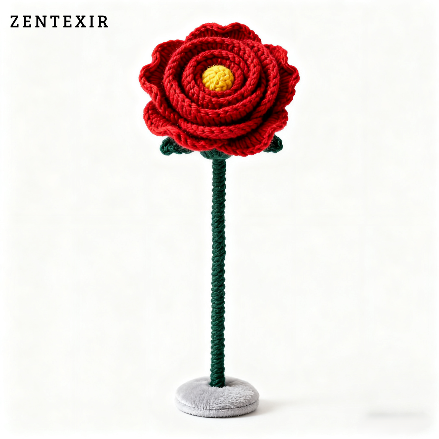 Handgestrickte Rosen (10 Stück)