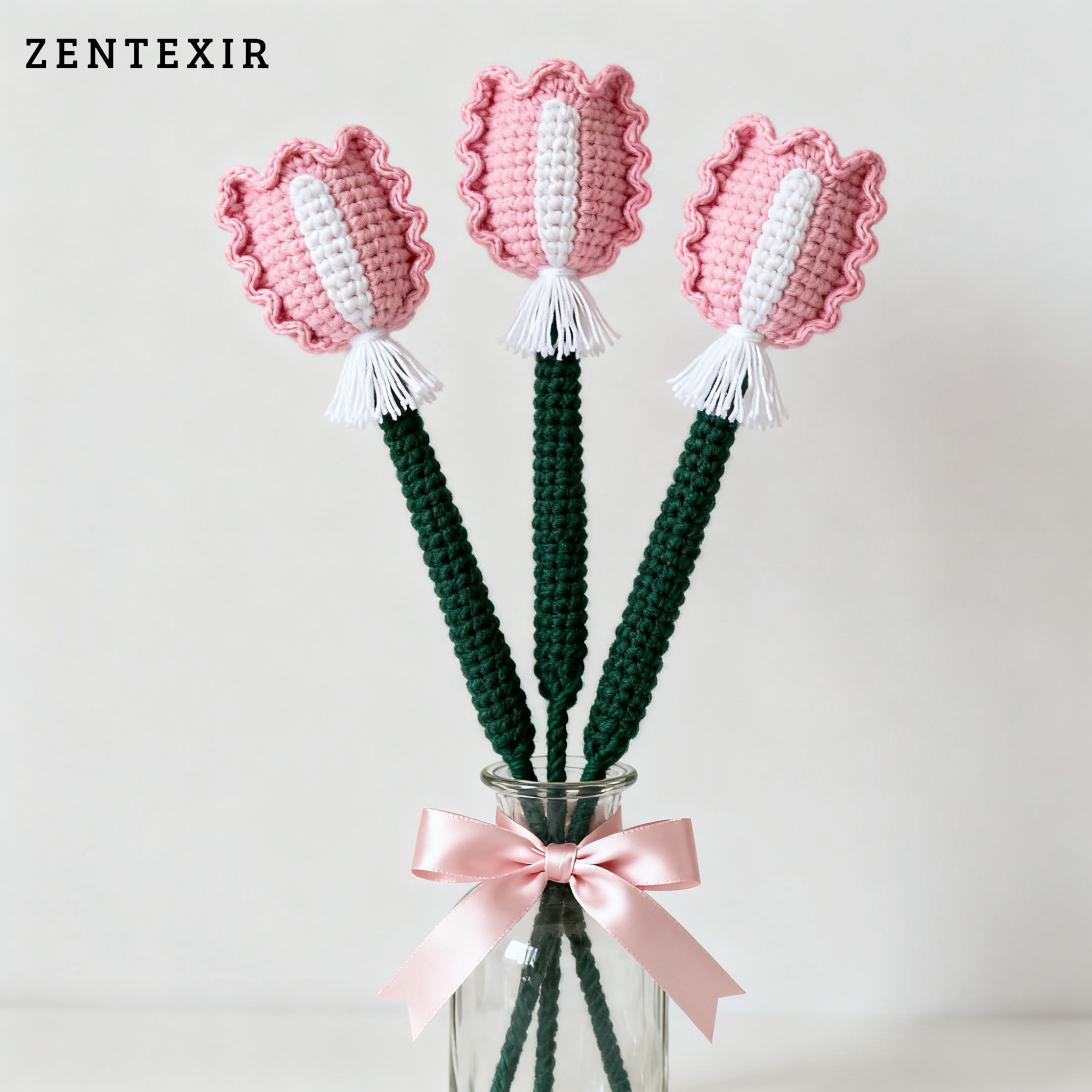 Handgestrickte Tulpen