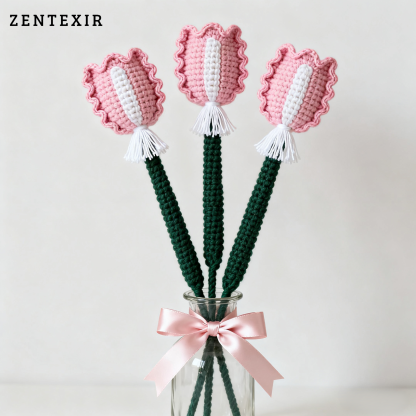 Handgestrickte Tulpen