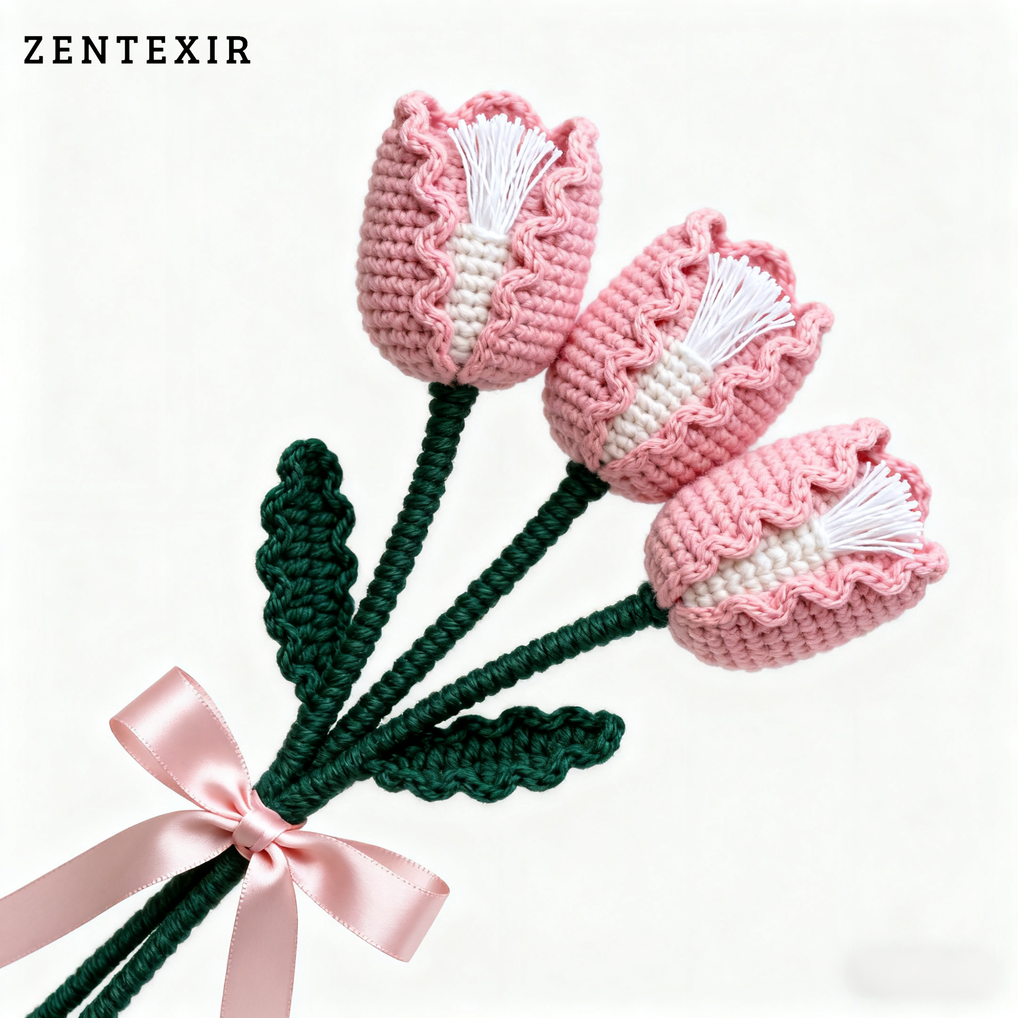 Handgestrickte Tulpen