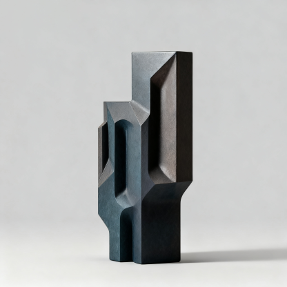 Geometrisch Skulpturen-Vase aus Keramik