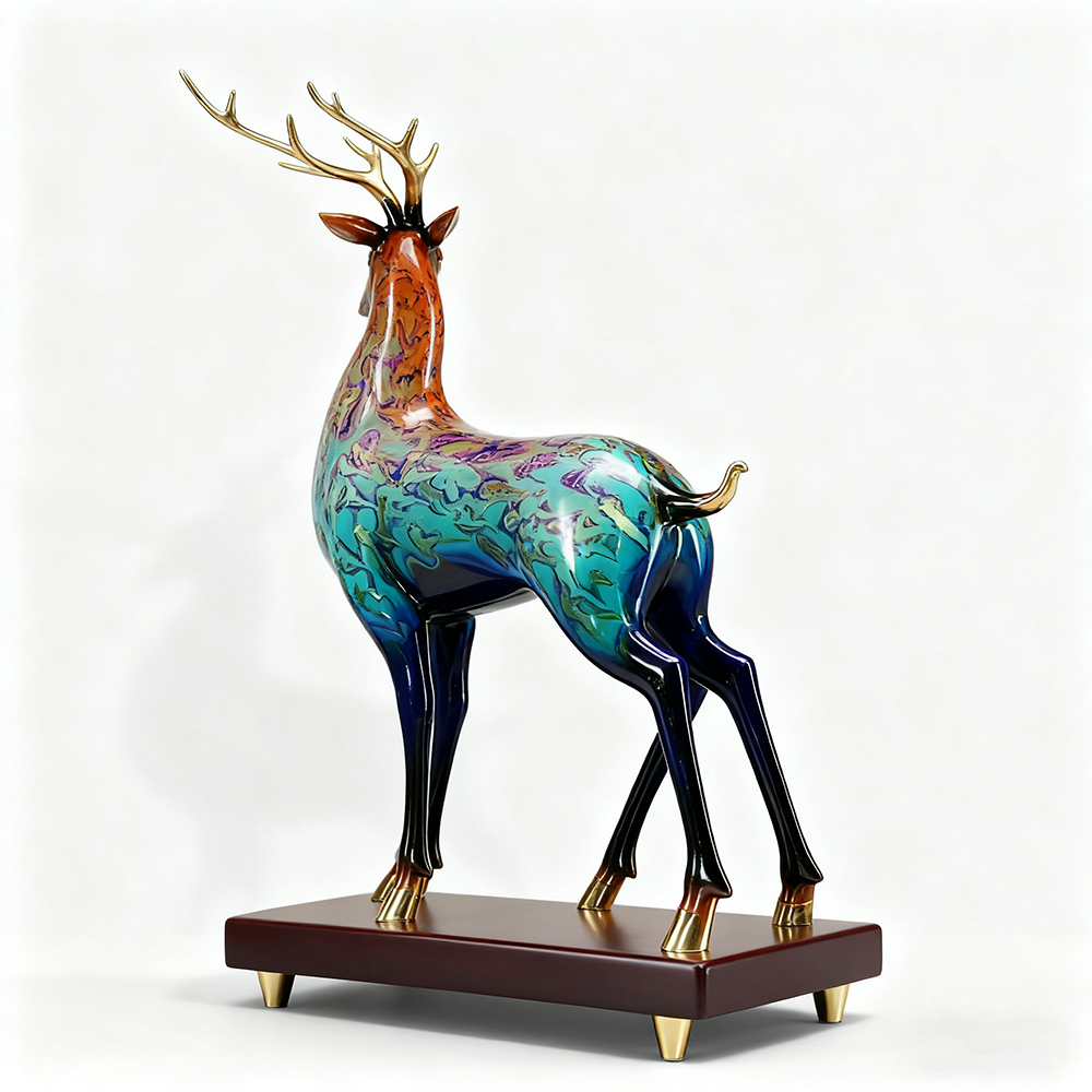 Bunte Hirschkunst-Ornamente