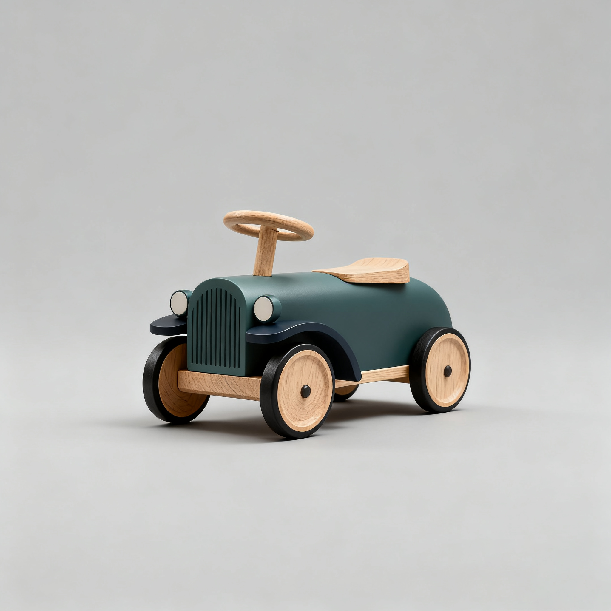 Handgefertigtes Rutschauto aus Holz im Vintage-Stil