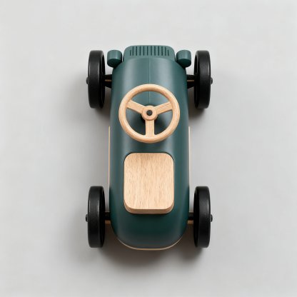 Nostalgisches klassisches Holzspielzeug-Rutschauto