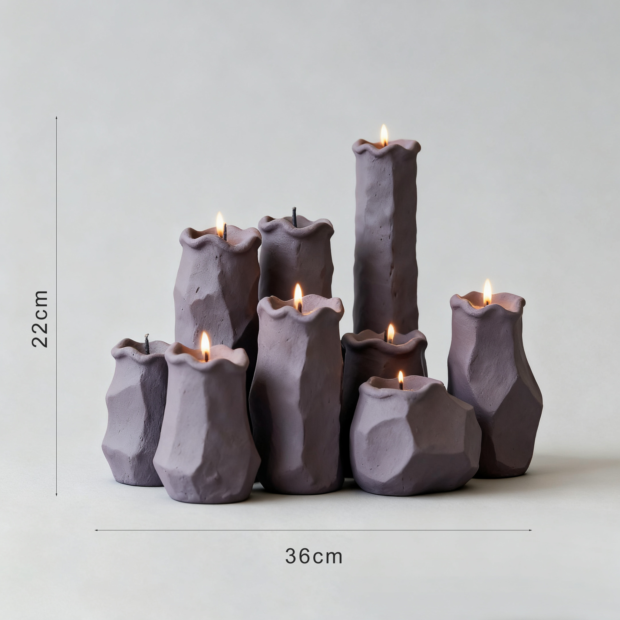 Detailansicht der handgefertigten Yanyun Kunstkerzen