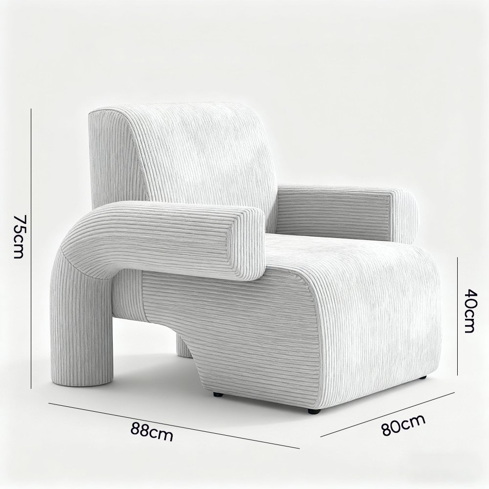 Skandinavisches Einzelsofa aus hochwertigem Wollstoff