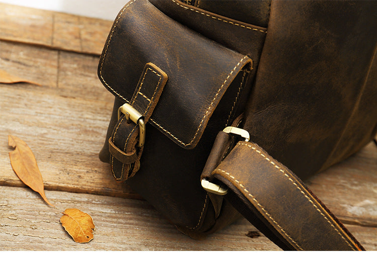 convertible taupe leather rucksack womens