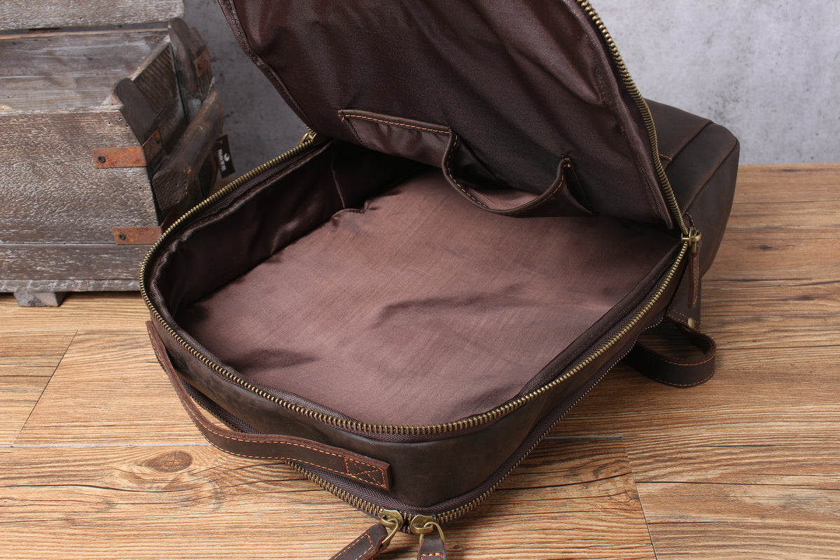 sac à dos de voyage en cuir de qualité fait à la main