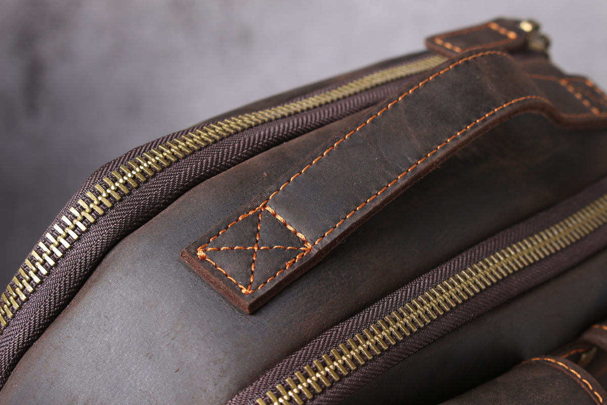 sac à dos de mode en cuir vintage pour ordinateur portable