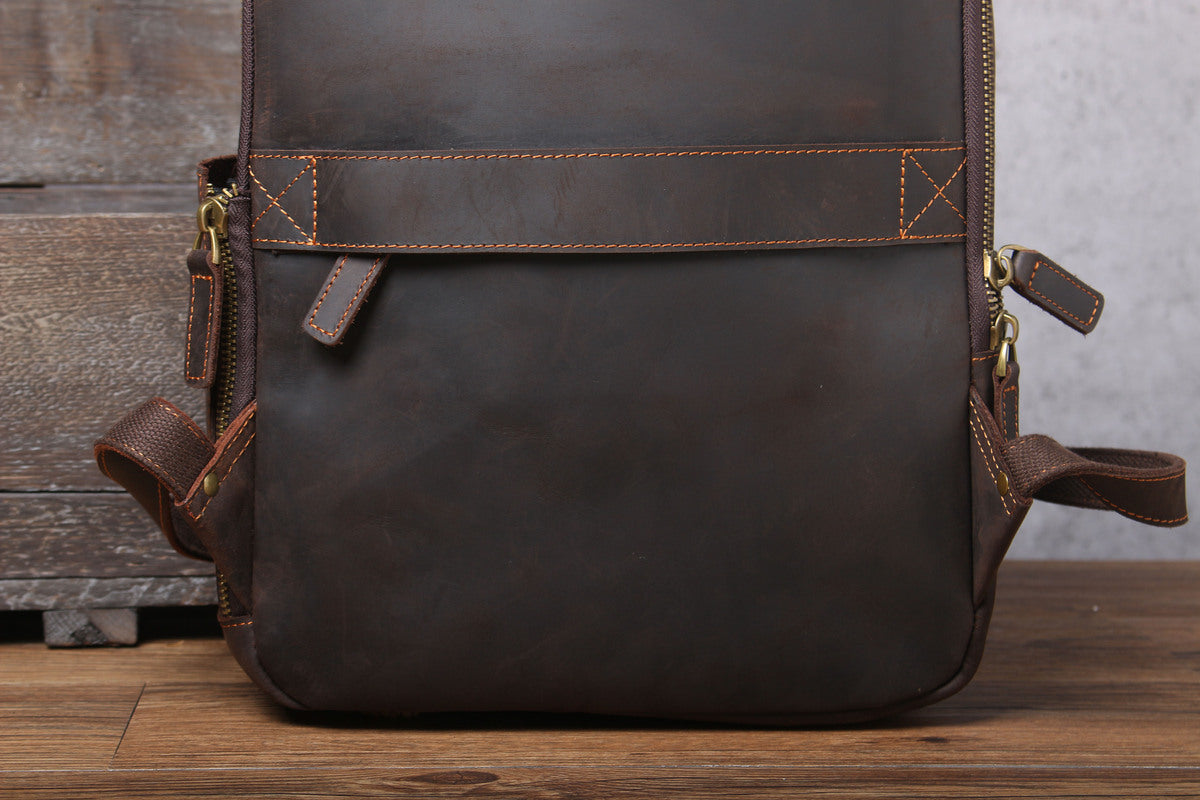 sac à dos en cuir pour ordinateur portable avec housse matelassée pour transporter votre MacBook et votre tablette iPad