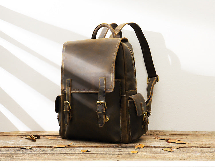 soft distressed leather carryall rucksack womens that fits every silhouette and outfits in your wardrobe