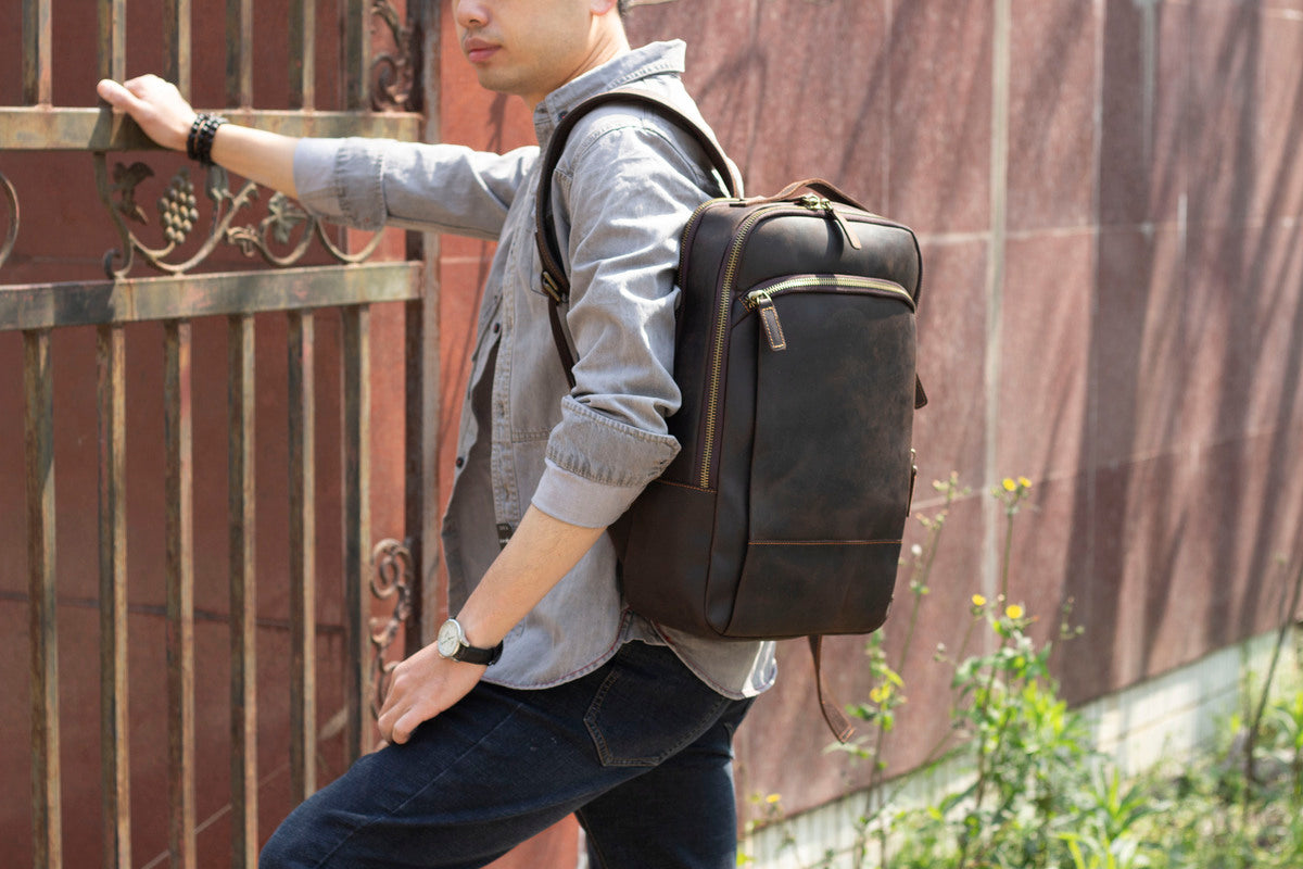 sac à dos en cuir pour ordinateur portable