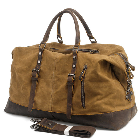 expandable cotton canvas duffle bag for men and women with sturdy zippers, removable shoulder strap and solid brass hardware expandable cotton canvas duffle bag for men and women with sturdy zippers, removable shoulder strap and solid brass hardware