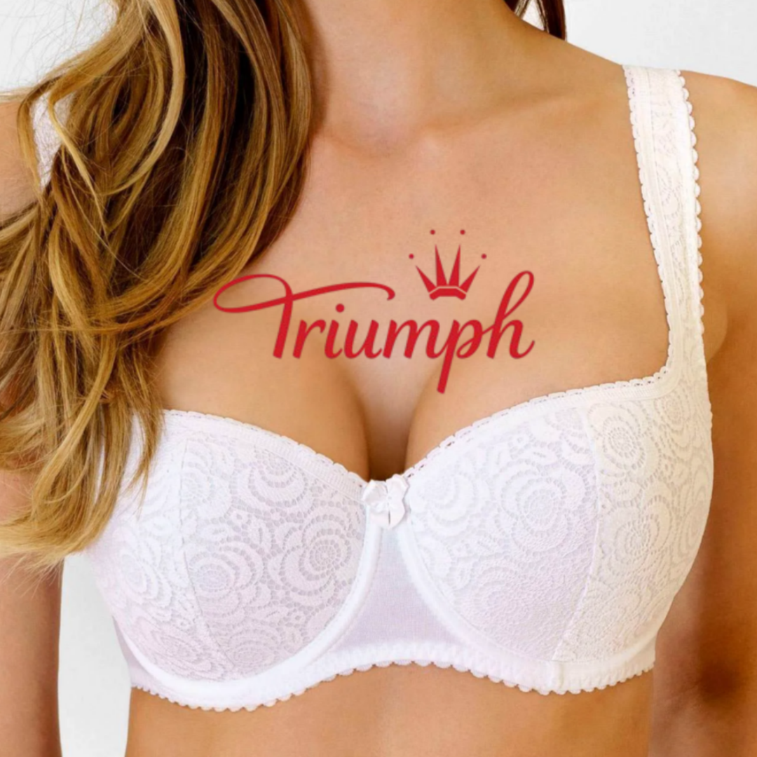 Triumph®🌹(4 броя)Романтичен дантелен сутиен с полу-чашка