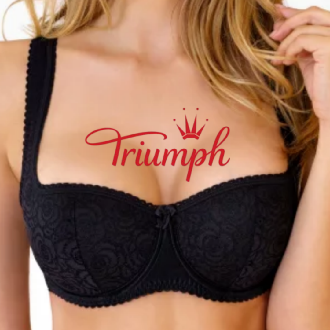 Triumph®🌹(4 броя)Романтичен дантелен сутиен с полу-чашка