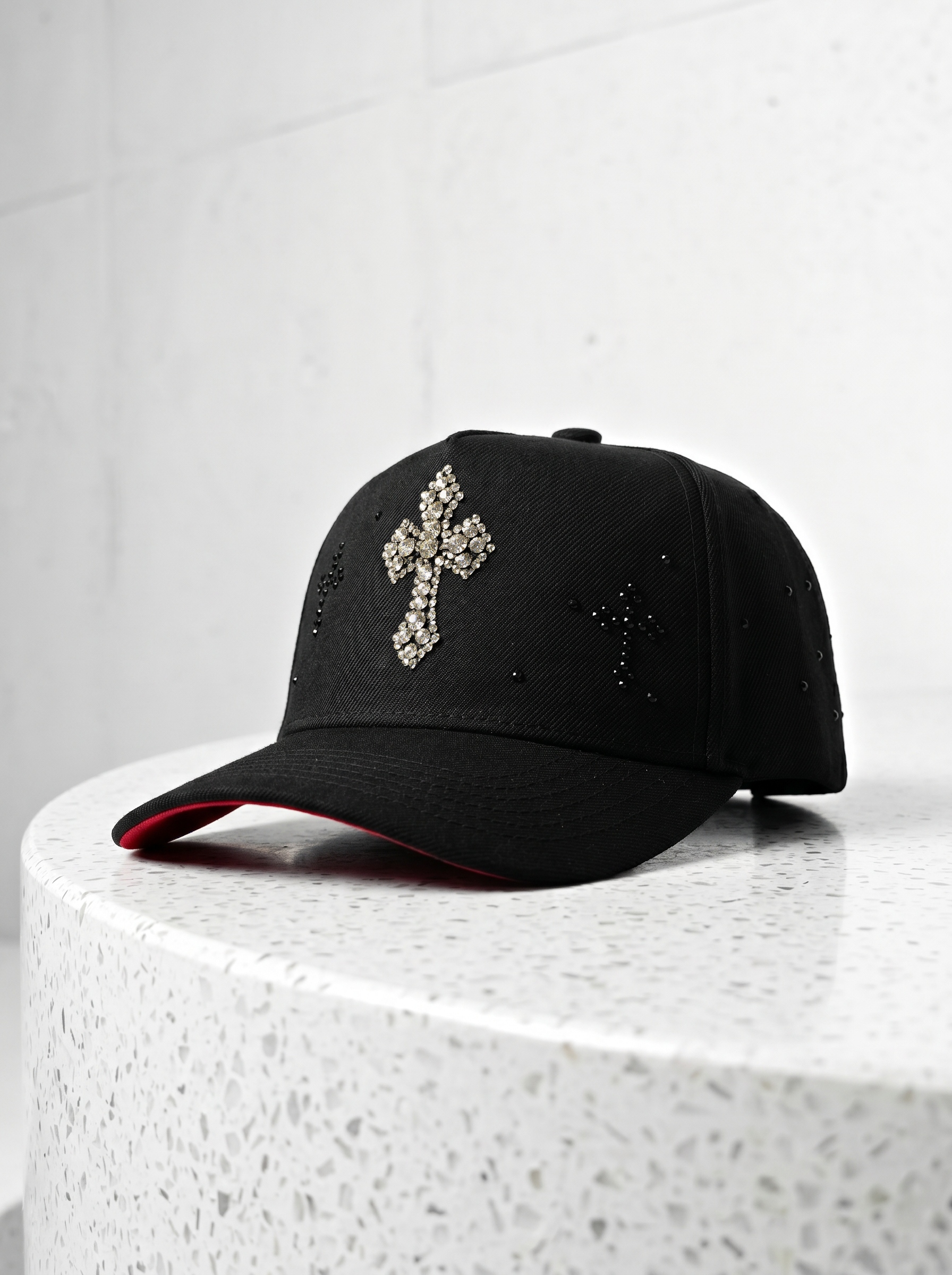 Y2K Rhinestone Cross Hat